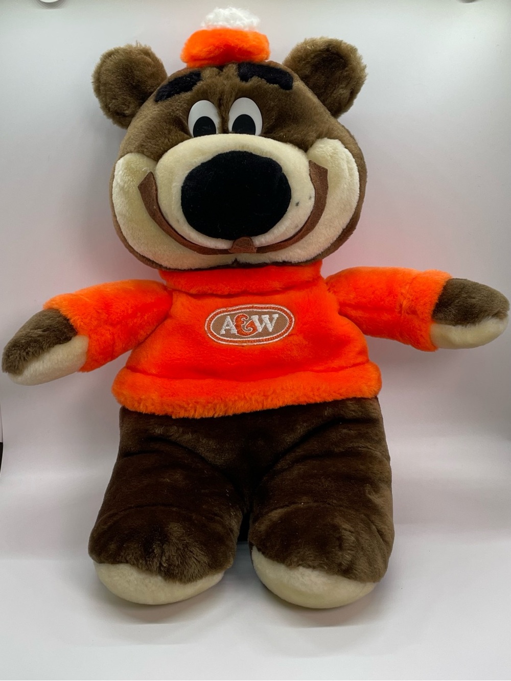 Vintage A&W Restaurants Rooty The Great Root Bear Plush Stuffed Masco